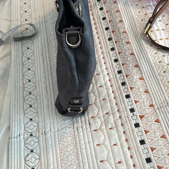 Coach bluish, gray handbag, monogrammed - Picture 3 of 7